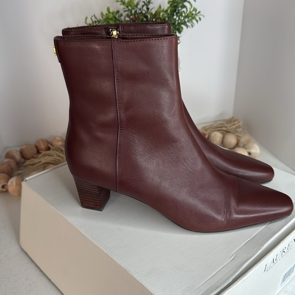 Lauren Ralph Lauren Willa Brown Leather Boot Sz 10 - Picture 11 of 11